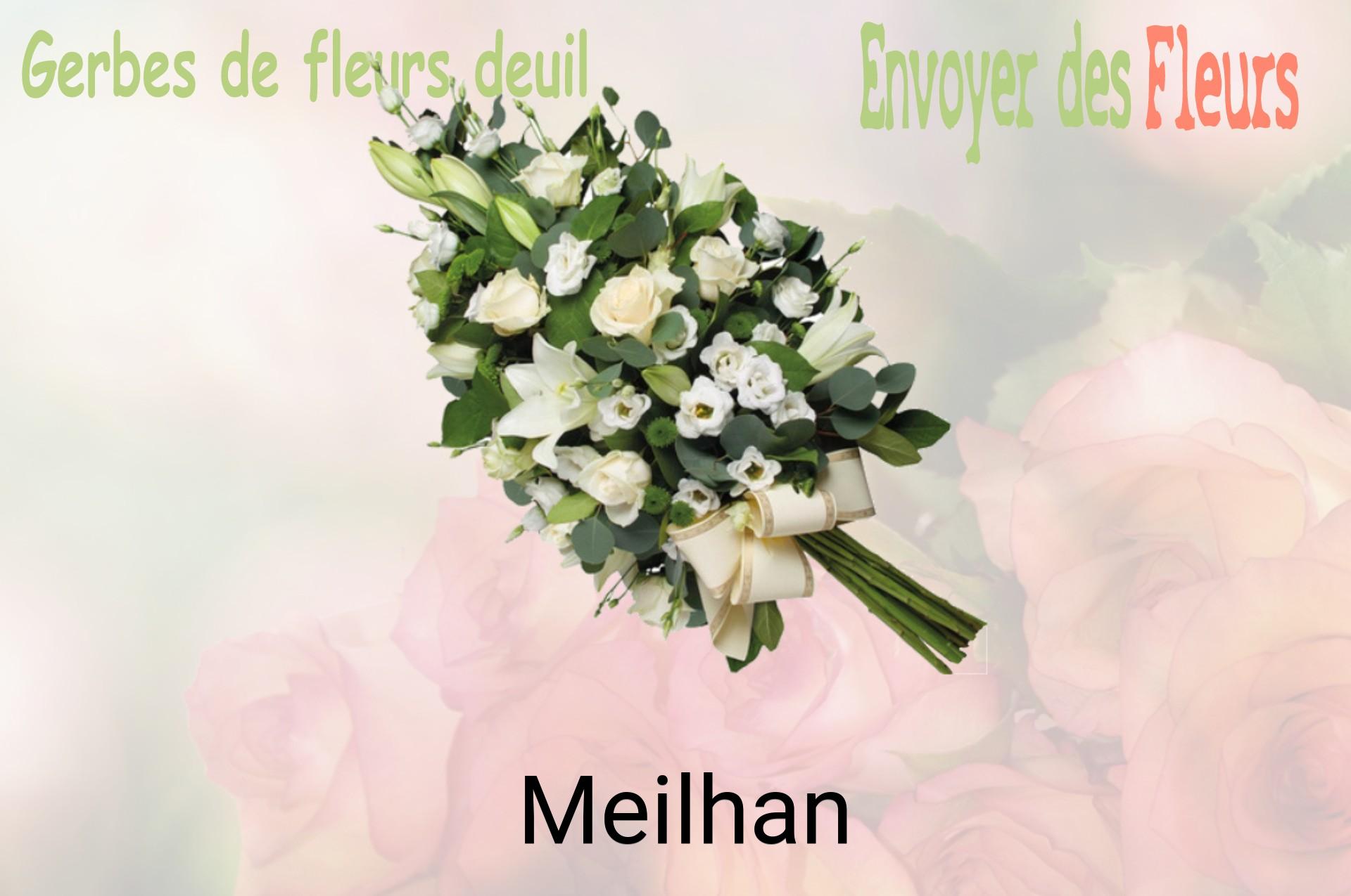 Gerbe de fleurs de deuil livrée à Meilhan